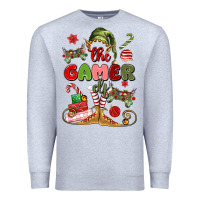 Heather Grey the gamer elf Premium Sweatshirt - MaliasSmallBusiness