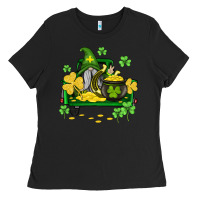 Black st patricks truck and gnome Ladies Tee - AdoDesignShop