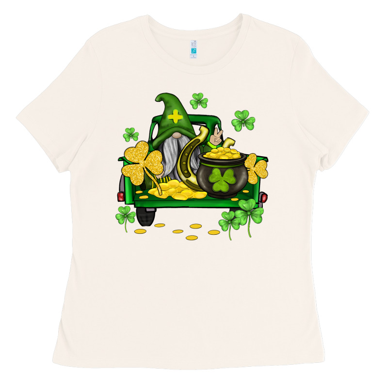 St Patricks Truck And Gnome Ladies Tee by AdoDesignShop | Teevron