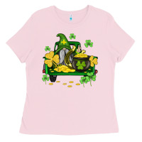 Bubblegum Pink st patricks truck and gnome Ladies Tee - AdoDesignShop