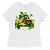 White st patricks truck and gnome Ladies Tee - AdoDesignShop