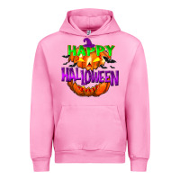 Fuchsia Pink Happy Halloween Urban Hoodie - NancyCooperArtShop