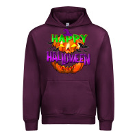 Mauve Wine Happy Halloween Urban Hoodie - NancyCooperArtShop