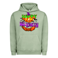 Pigment Oil Green Happy Halloween Urban Hoodie - NancyCooperArtShop