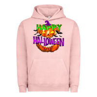 Pigment Salmon Happy Halloween Urban Hoodie - NancyCooperArtShop