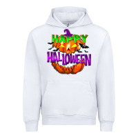White Happy Halloween Urban Hoodie - NancyCooperArtShop