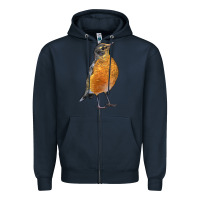 Navy American Robin Bird Zipper Hoodie - LillyAllenDesigns