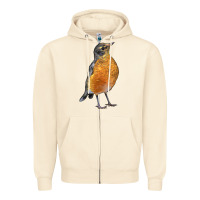 American Robin Bird Zipper Hoodie | Teevron