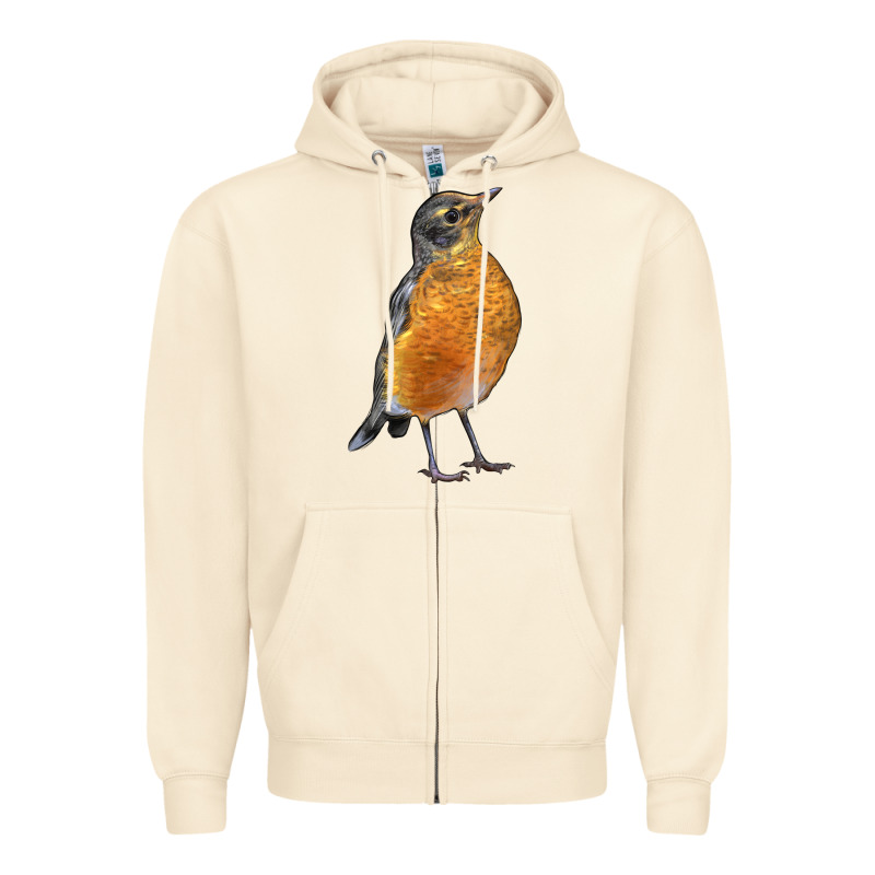 American Robin Bird Zipper Hoodie by LillyAllenDesigns | Teevron