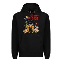 Black senior 2023 gnome Premium Hoodie - BarkalooDesign