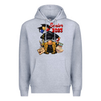 Heather Grey senior 2023 gnome Premium Hoodie - BarkalooDesign