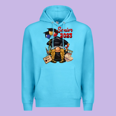 Senior 2023 Gnome Premium Hoodie Designed By Barkaloodesign