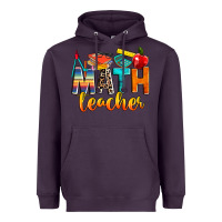 Plum math teacher Heavyweight Hoodie - NancyCooperArtShop