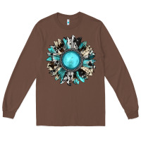 Chestnut western sunflower gemstone Long Sleeve Tee - JahusDesignShop