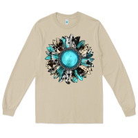 Mushroom western sunflower gemstone Long Sleeve Tee - JahusDesignShop