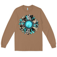 Toasted Coconut western sunflower gemstone Long Sleeve Tee - JahusDesignShop