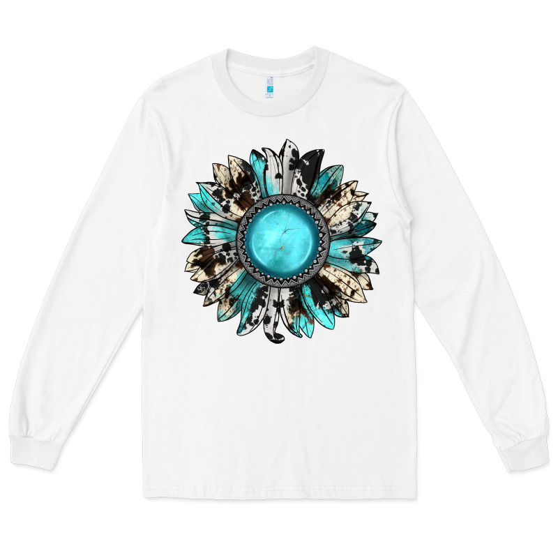 Western Sunflower Gemstone Long Sleeve Tee by JahusDesignShop | Teevron