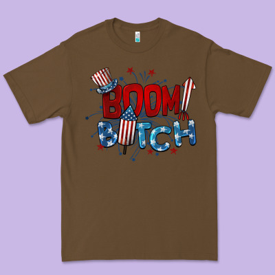Boom Bitch 4th Of July Premium Tee Designed By Barkaloodesign
