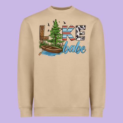 Lake Babe Heavyweight Sweatshirt Designed By Hra Design Shop