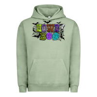 Pigment Oil Green Halloween howdy boo Urban Hoodie - NancyCooperArtShop