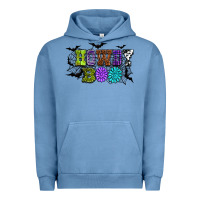 Pigment Pebble Blue Halloween howdy boo Urban Hoodie - NancyCooperArtShop