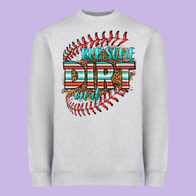 Rub Some Dirt On It Softball Heavyweight Sweatshirt Designed By Hra Design Shop