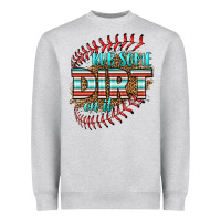 Heather Grey rub some dirt on it softball Heavyweight Sweatshirt - HRA Design Shop