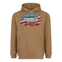 Toasted Coconut America america Heavyweight Hoodie - NancyCooperArtShop
