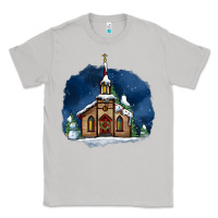 Moon Dust Christmas church and snow Classic Tee - AdoDesignShop