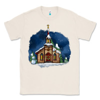Natural Christmas church and snow Classic Tee - AdoDesignShop