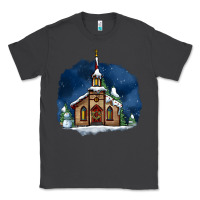Christmas Church And Snow Classic Tee | Teevron