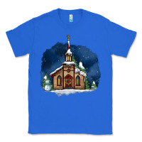 True Royal Christmas church and snow Classic Tee - AdoDesignShop