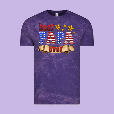 Best Papa Ever Vintage Tee Designed By Hra Design Shop