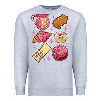 Heather Grey mexican pan dulce Premium Sweatshirt - MaliasSmallBusiness