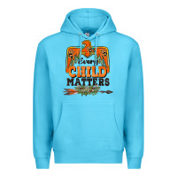 Ocean Blue every child matters thunderbird Premium Hoodie - BarkalooDesign