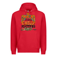 Red every child matters thunderbird Premium Hoodie - BarkalooDesign