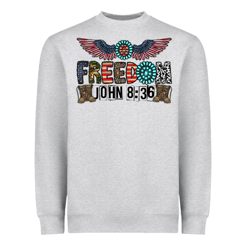 Freedom John Heavyweight Sweatshirt by CowhideDigitalArt | Teevron