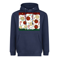 Navy christmas conchas Heavyweight Hoodie - MaliasSmallBusiness