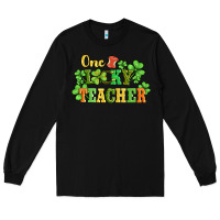 Black one lucky teacher Long Sleeve Tee - AdoDesignShop