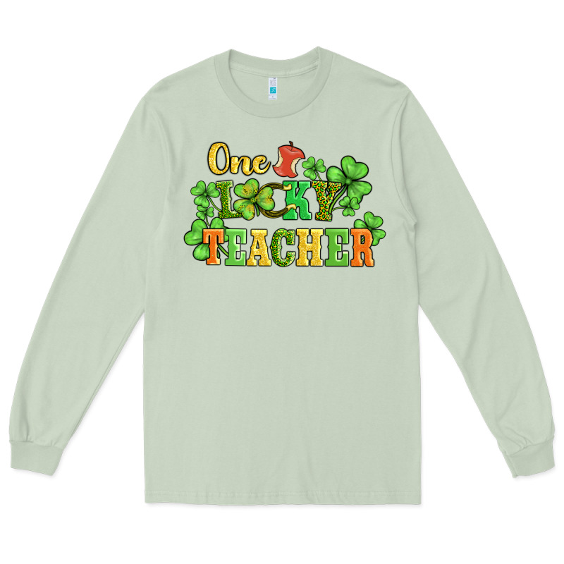 One Lucky Teacher Long Sleeve Tee by AdoDesignShop | Teevron