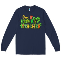 Navy one lucky teacher Long Sleeve Tee - AdoDesignShop