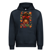 Navy one merry nana christmas afro messy bun Urban Hoodie - texasbilliewilder