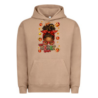 Pigment Burro one merry nana christmas afro messy bun Urban Hoodie - texasbilliewilder