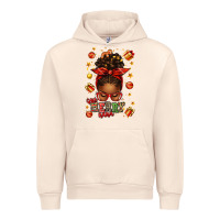 One Merry Nana Christmas Afro Messy Bun Urban Hoodie | Teevron