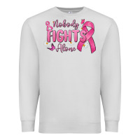 Dove Grey nobody fights alone Premium Sweatshirt - MaliasSmallBusiness