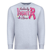 Heather Grey nobody fights alone Premium Sweatshirt - MaliasSmallBusiness