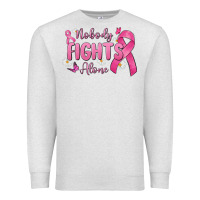 Oatmeal Heather nobody fights alone Premium Sweatshirt - MaliasSmallBusiness