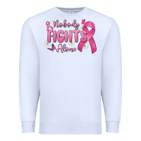 White nobody fights alone Premium Sweatshirt - MaliasSmallBusiness