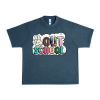 Midnight Navy peace out school Urban Heavy Tee - JahusDesignShop