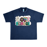 Navy peace out school Urban Heavy Tee - JahusDesignShop